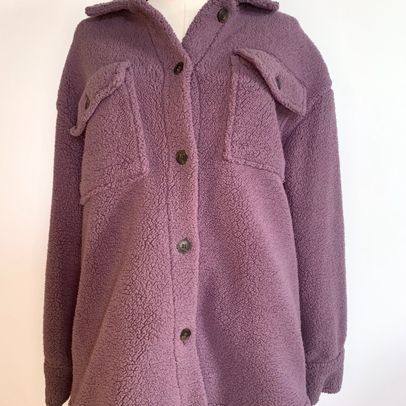 Purple Button Up Shacket - Size US S - Picture 2 of 7